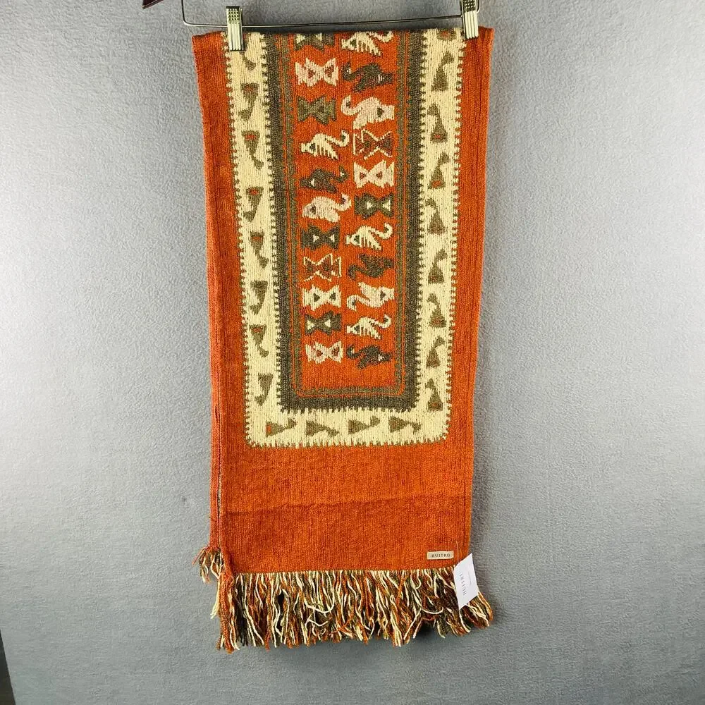 Huitru Table Runner Luxury Textiles Hand Woven Argentine NEW 56 x 14